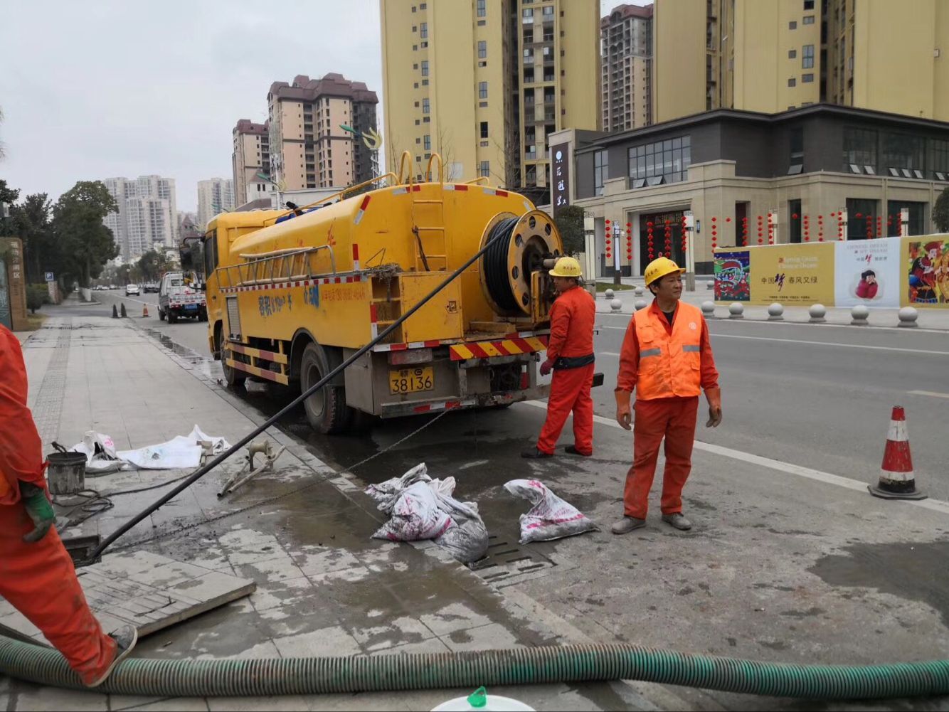 黄陵排污管道清淤-管道清洗